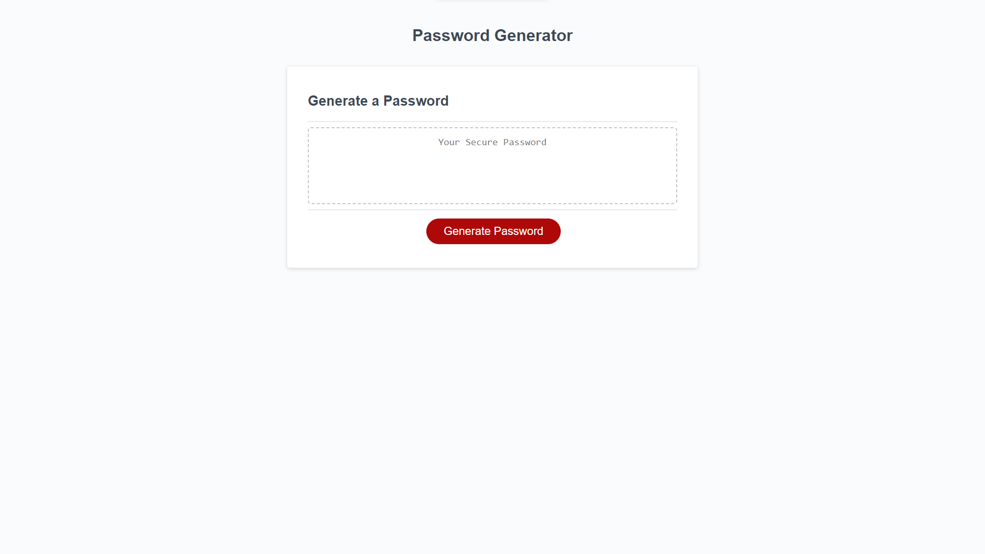 Password Generator